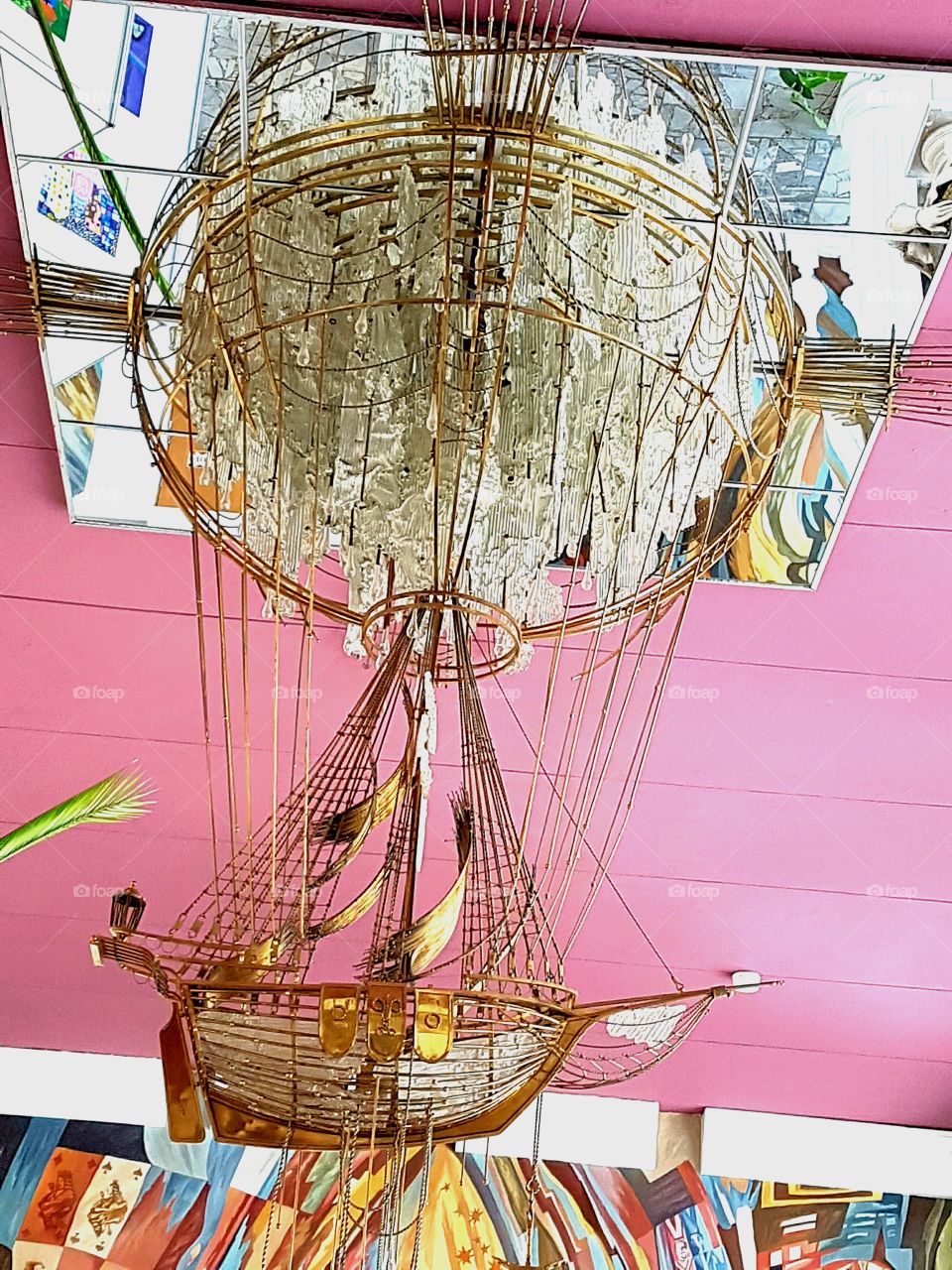 Crystal Chandelier with decorative ship