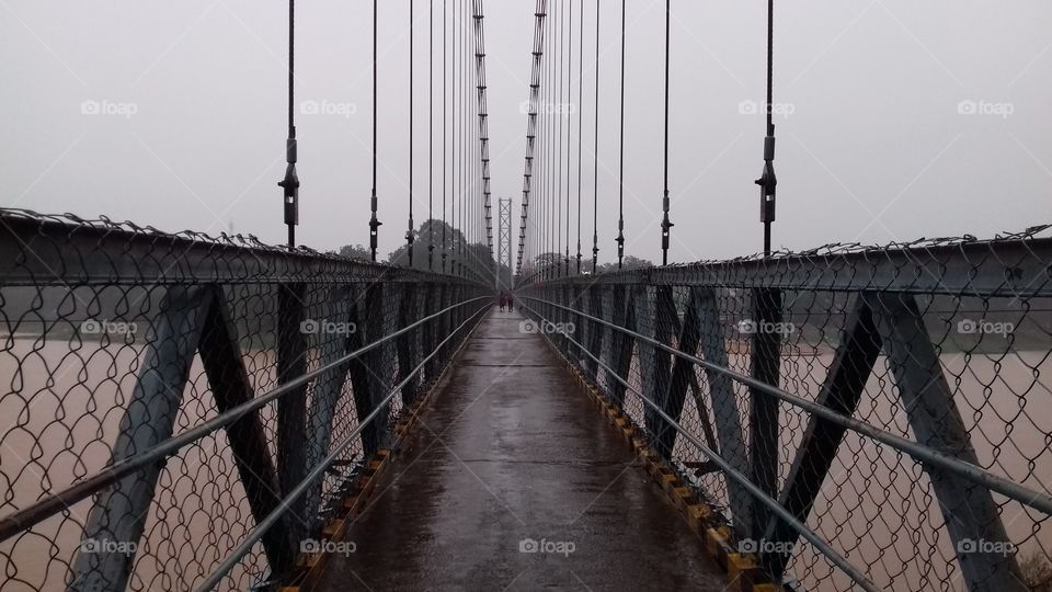 hanging bridge over river