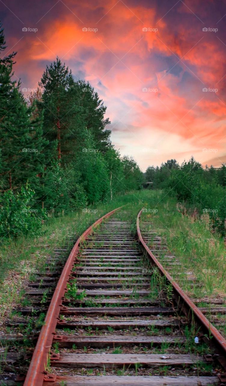 trai track it's a looks so nice track so green place but old train track also nice atmosphere