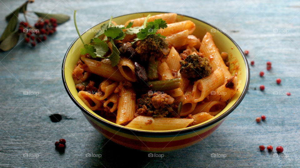 pasta with groundbeef and vegetables