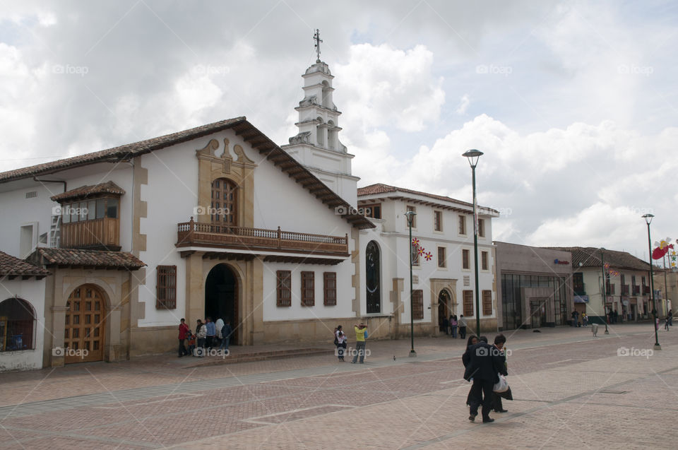 Church a Village in Colombia