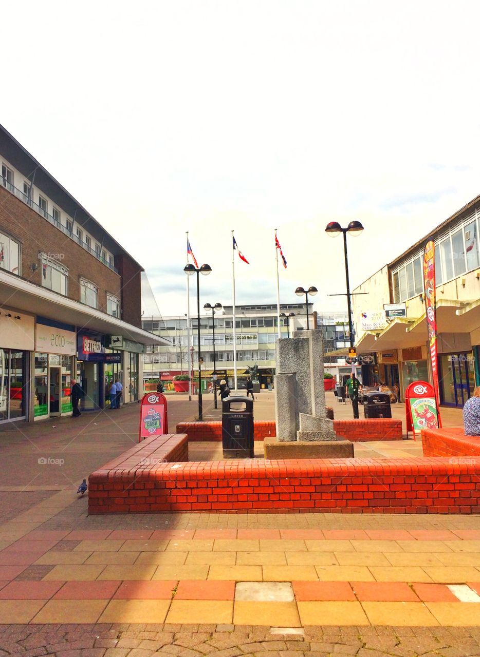 Pedestrian shopping centre