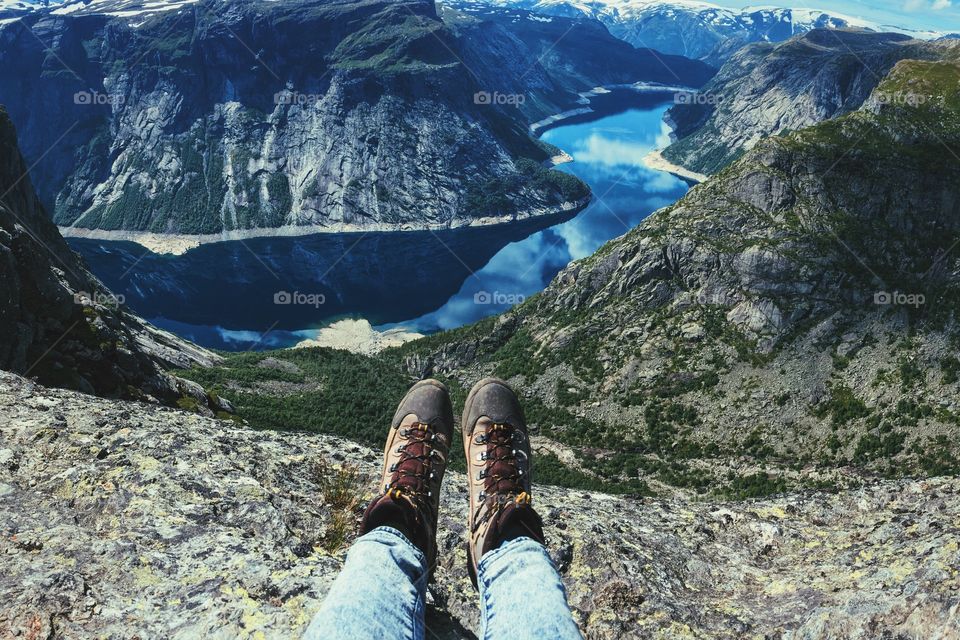 Feet view from Trolltunga 