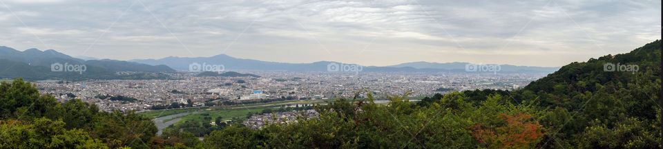 Panorama view from Arashiyama 