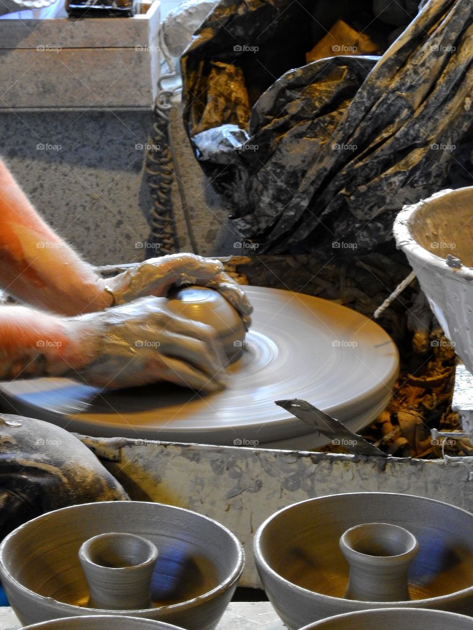 Pottery in making 