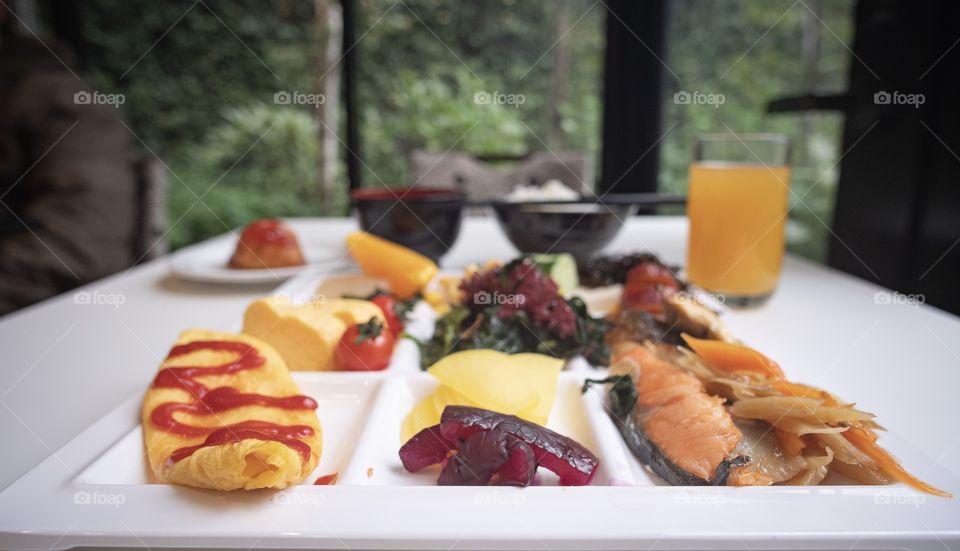 Modern Japanese Buffet Breakfast