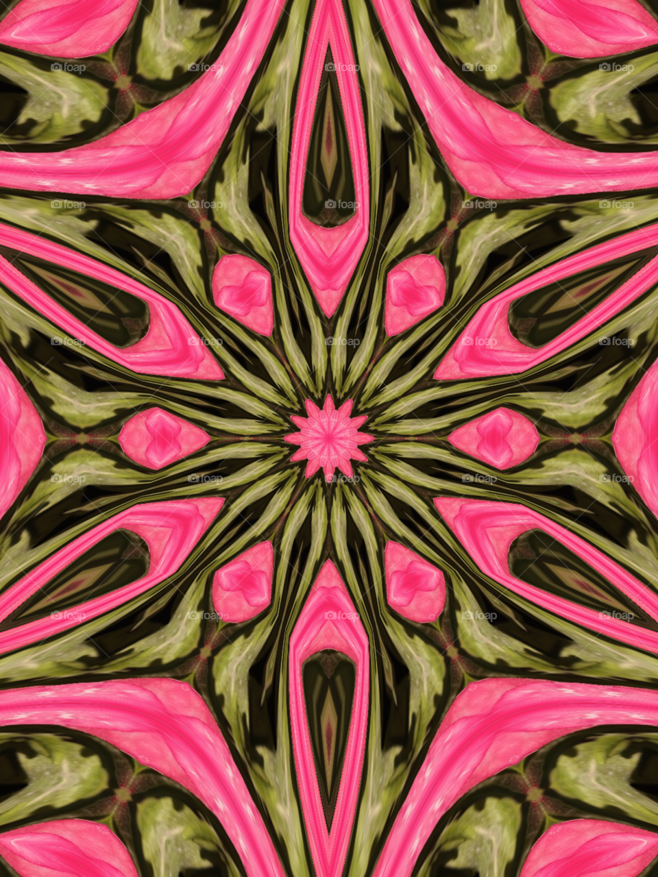 Distorted imaged flower
