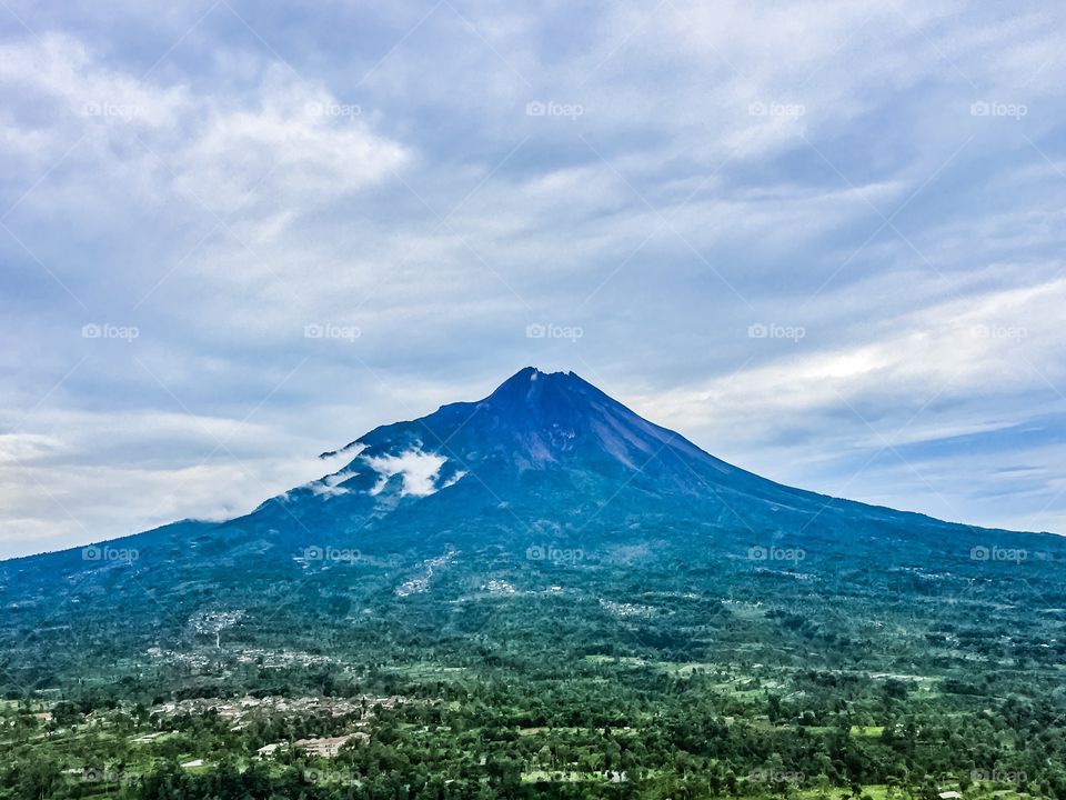 Indonesia Vulcano Mount namely Merapi