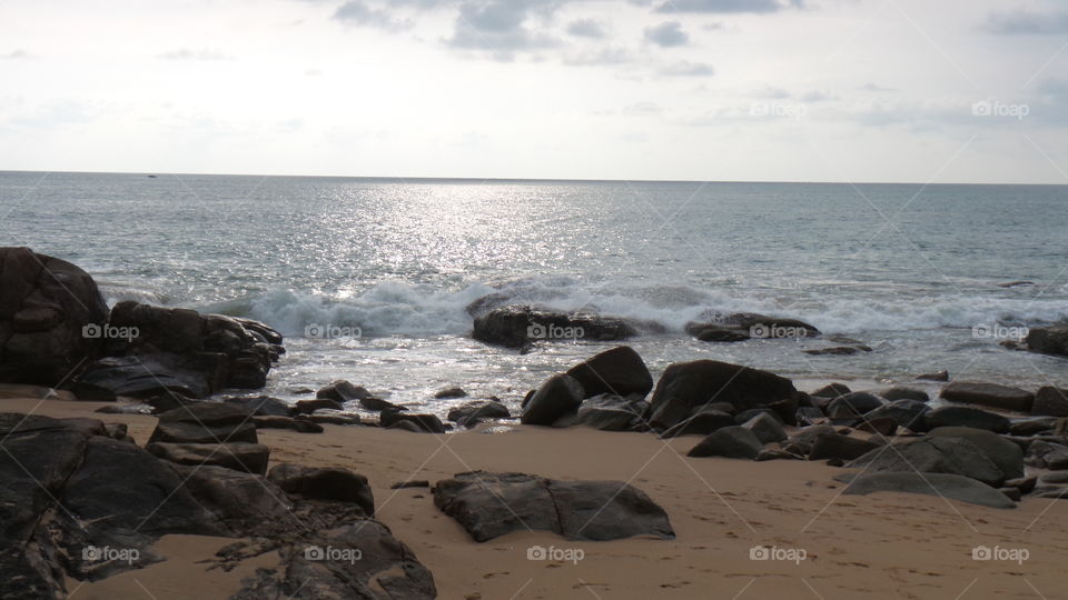 stormy day at the beach