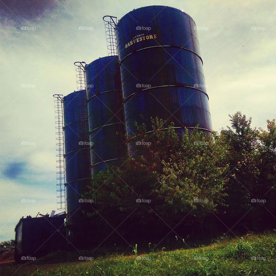 Blue Silos 