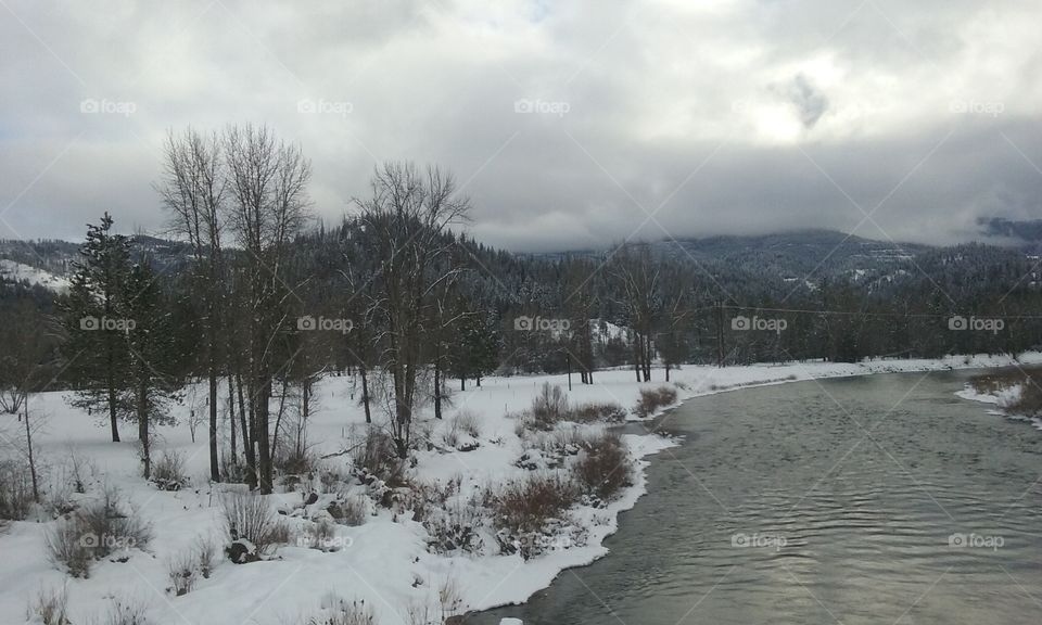 Winter Mountain River