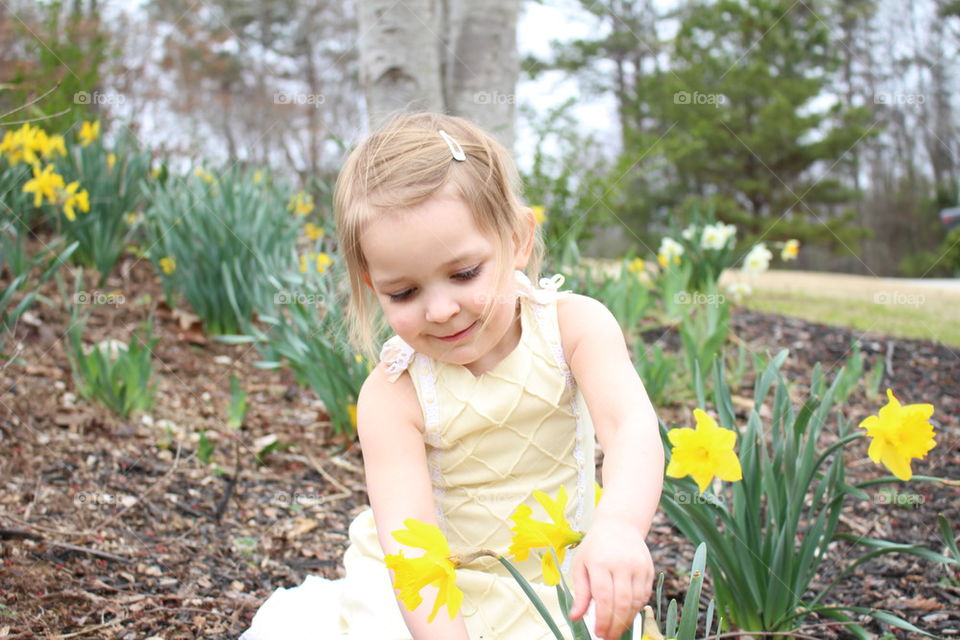 picking flowers