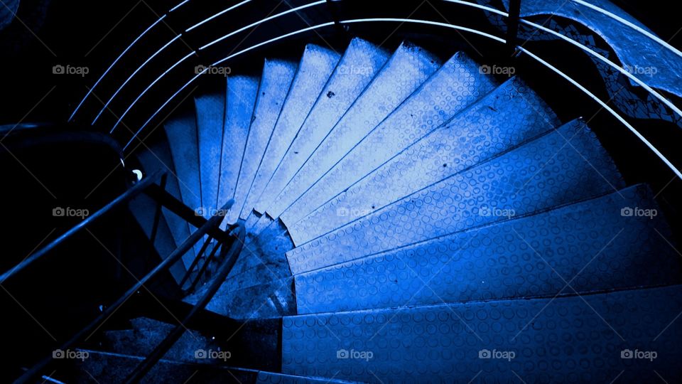 staircase blue