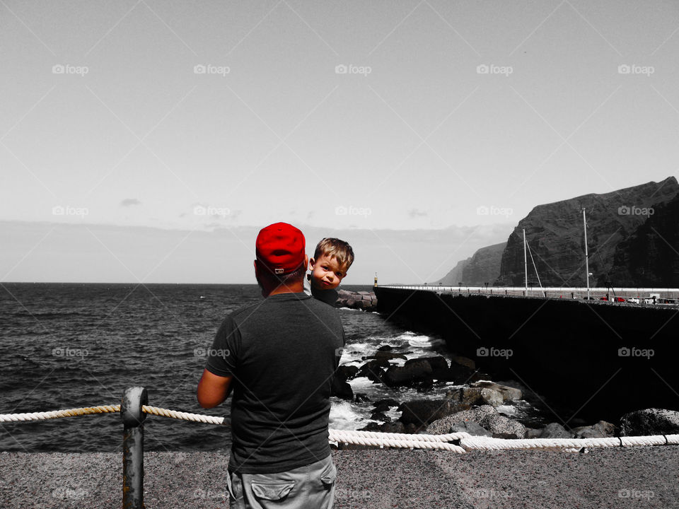 Father and son. This photo has been taken on holiday in tenerife