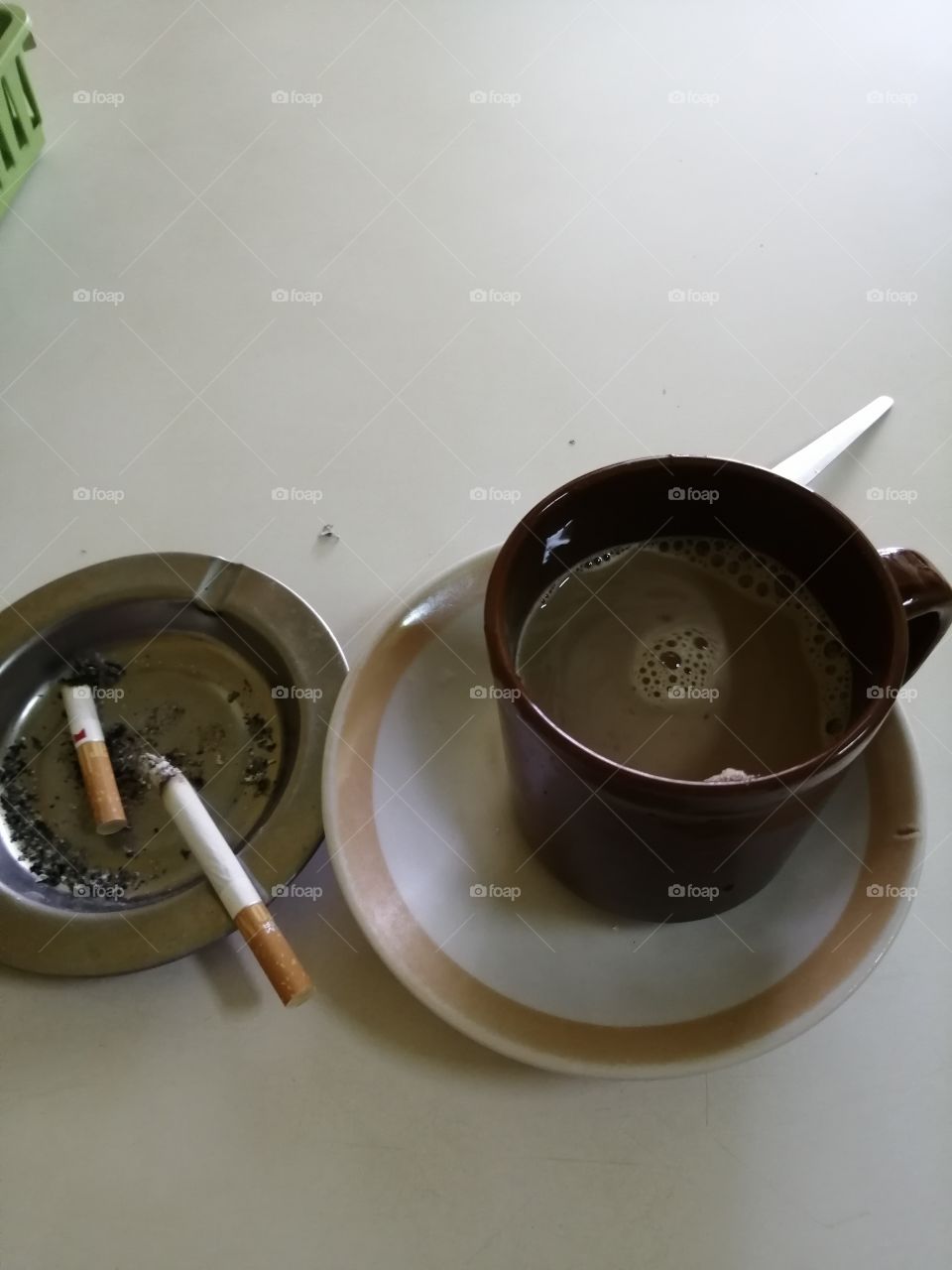 Cigarettes taste better paired with coffee and frustration..
