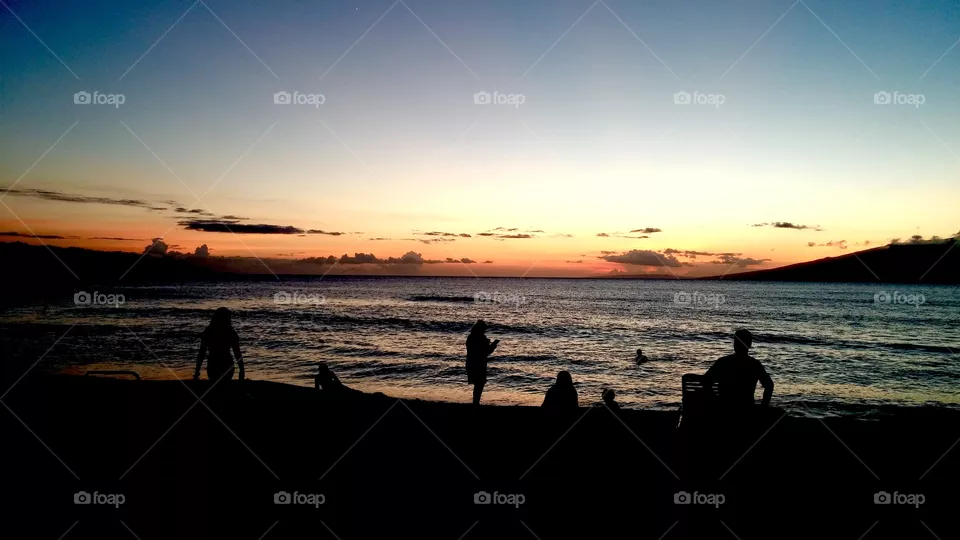 Sunset in Hawaii 