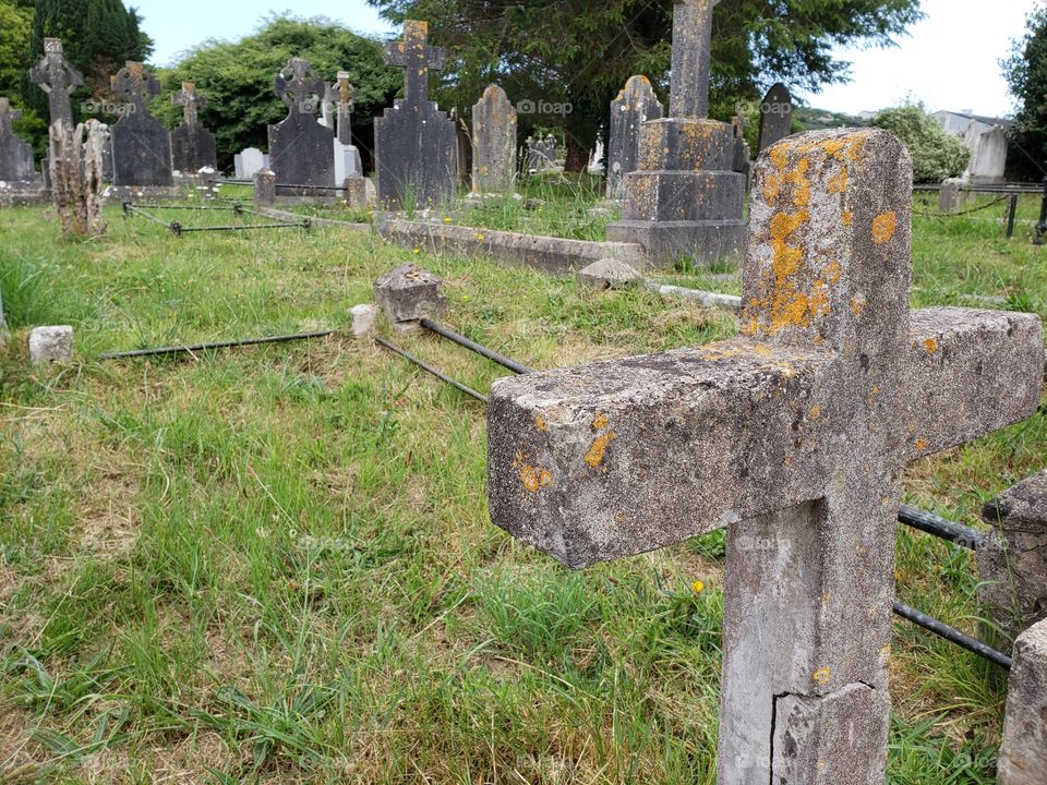 Old Church Cemetery in Cobh, Cork, Ireland, for victims of Lusitania sinking