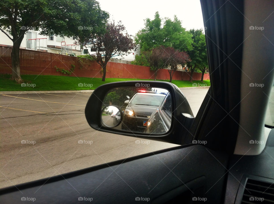car lights mirror police by msvixen