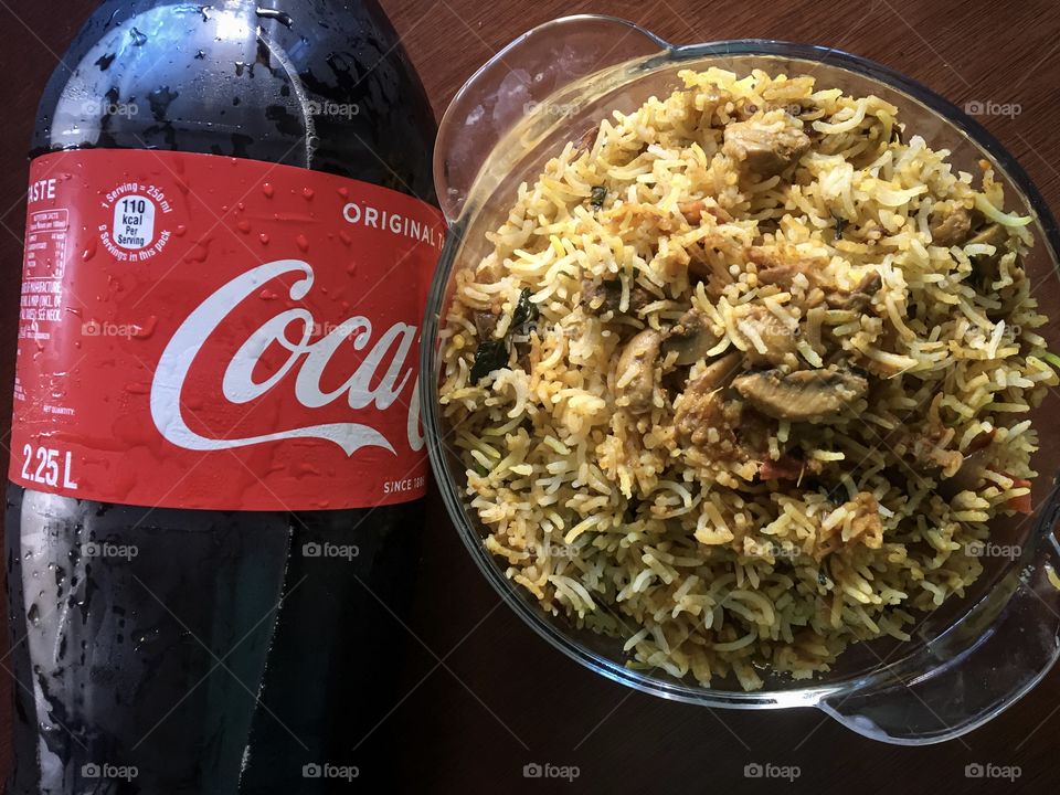 Coca Cola and Biriyani a best combination 