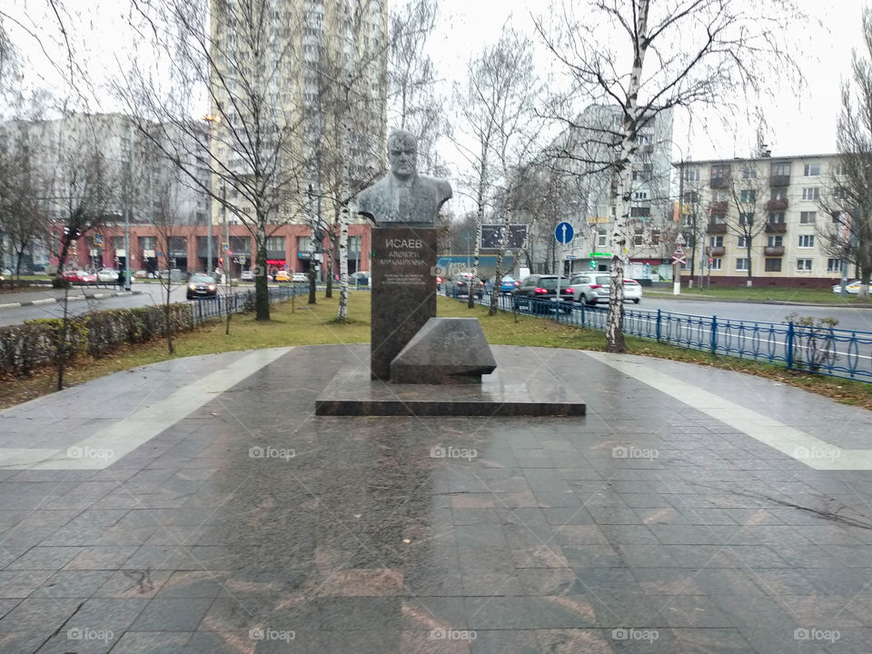 The monument of great constructor of rockets in my city