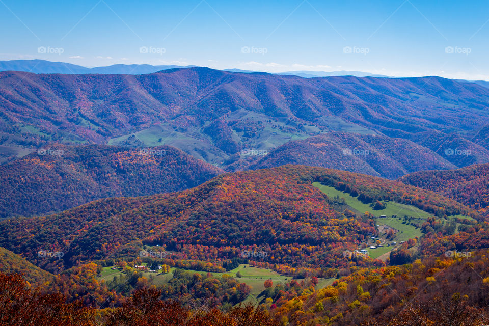 Over view of appalachian mountains
