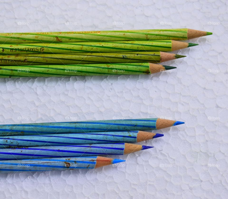 coloured pencils