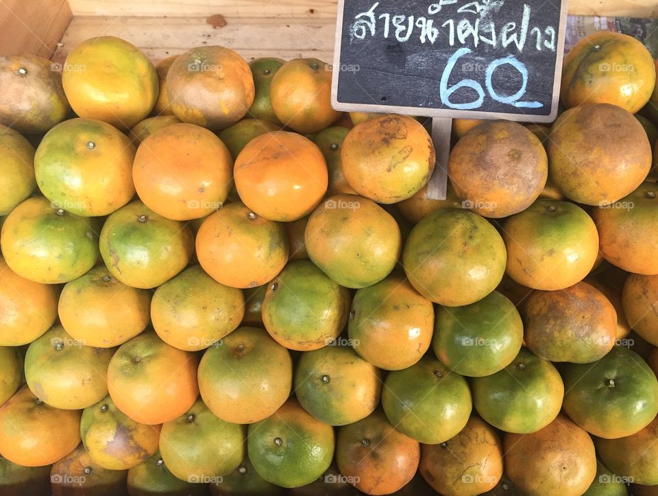 Delicious oranges season