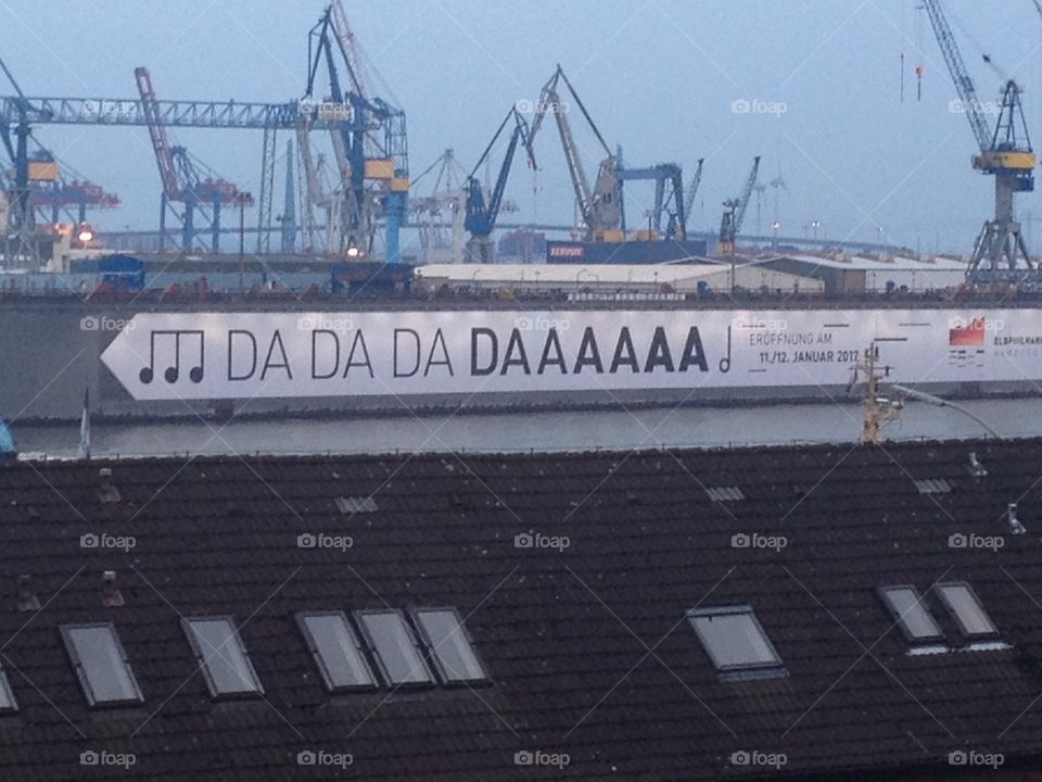 Commercial on Hamburg port
