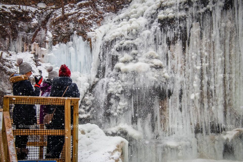 Frozen waterfall