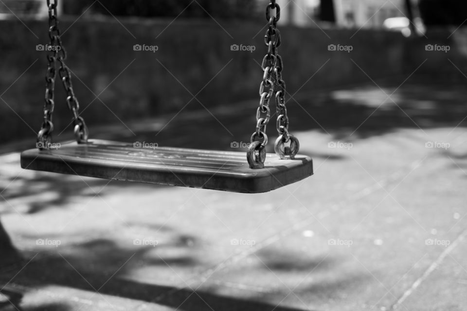 Close-up of old vintage swing