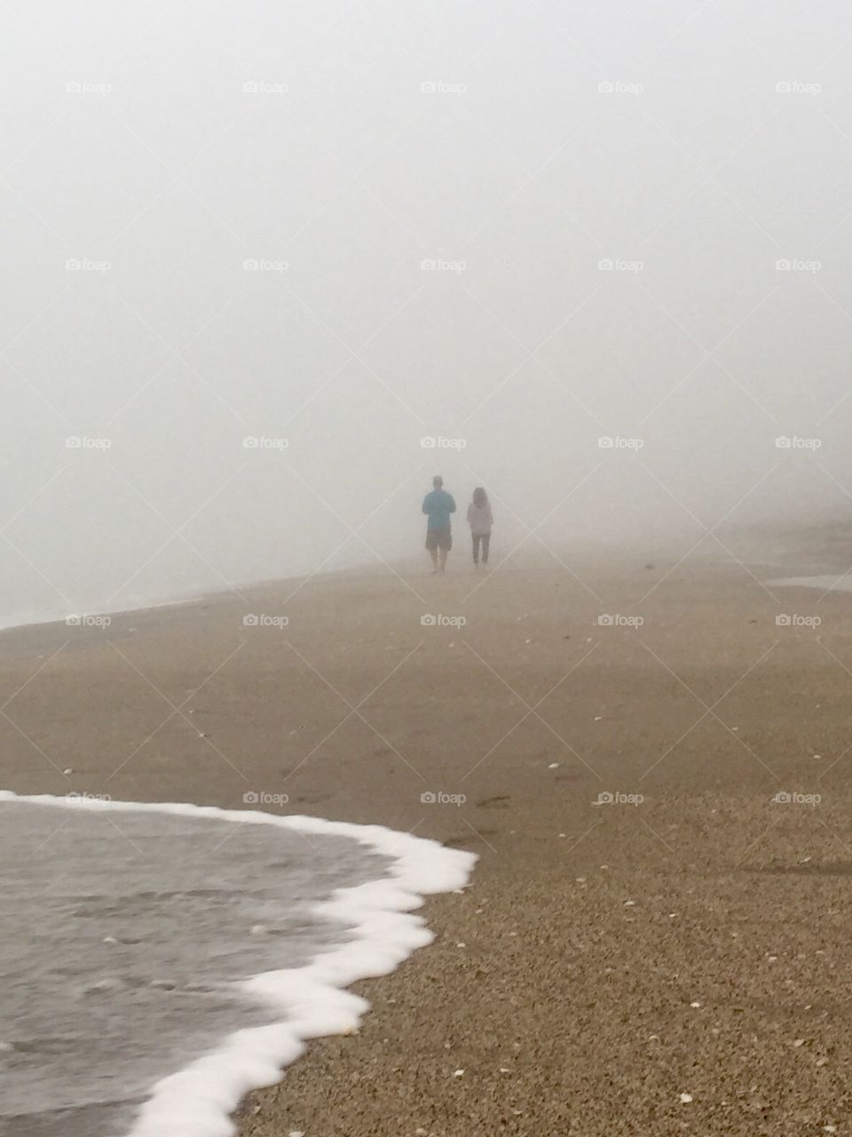 Walking through the fog 