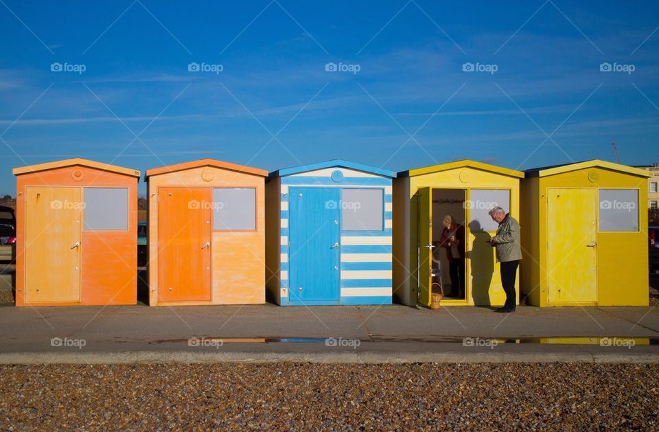 sky blue huts shops by Petalskull