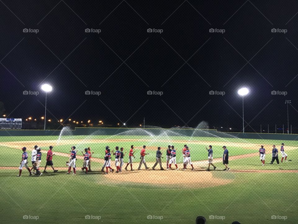 Sprinklers on the baseball field - oops! Big time SNAFU.