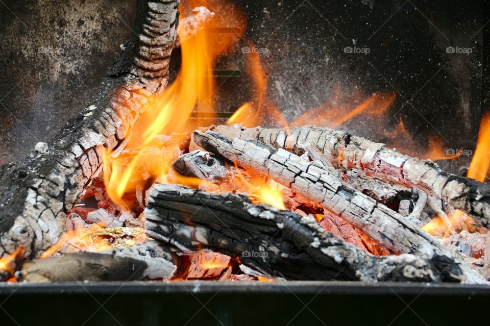 Yellow fire and flame