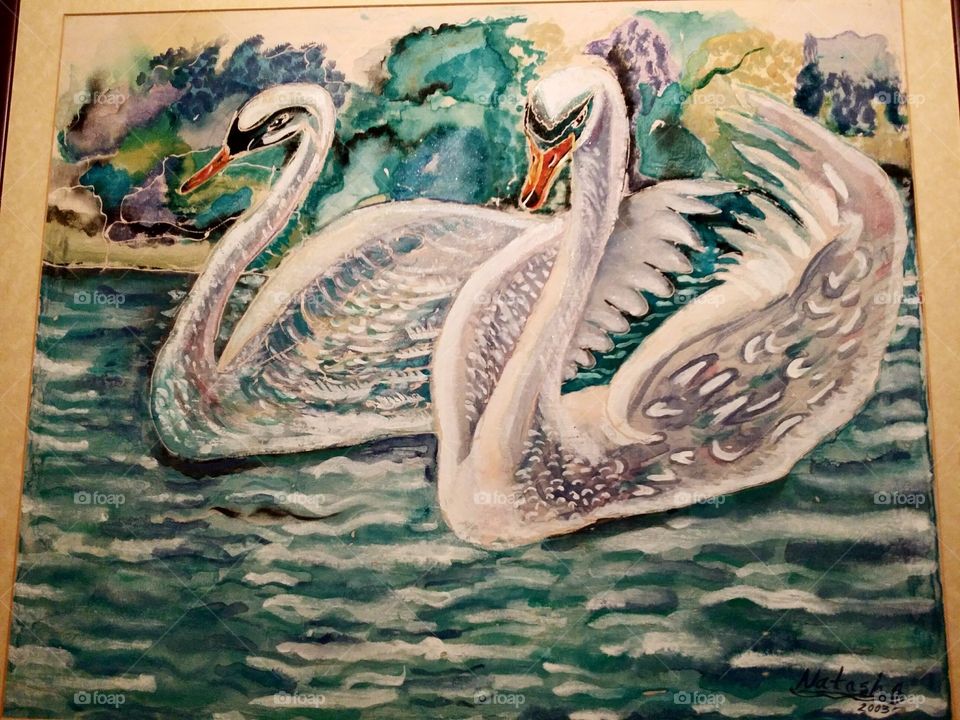 painting swan