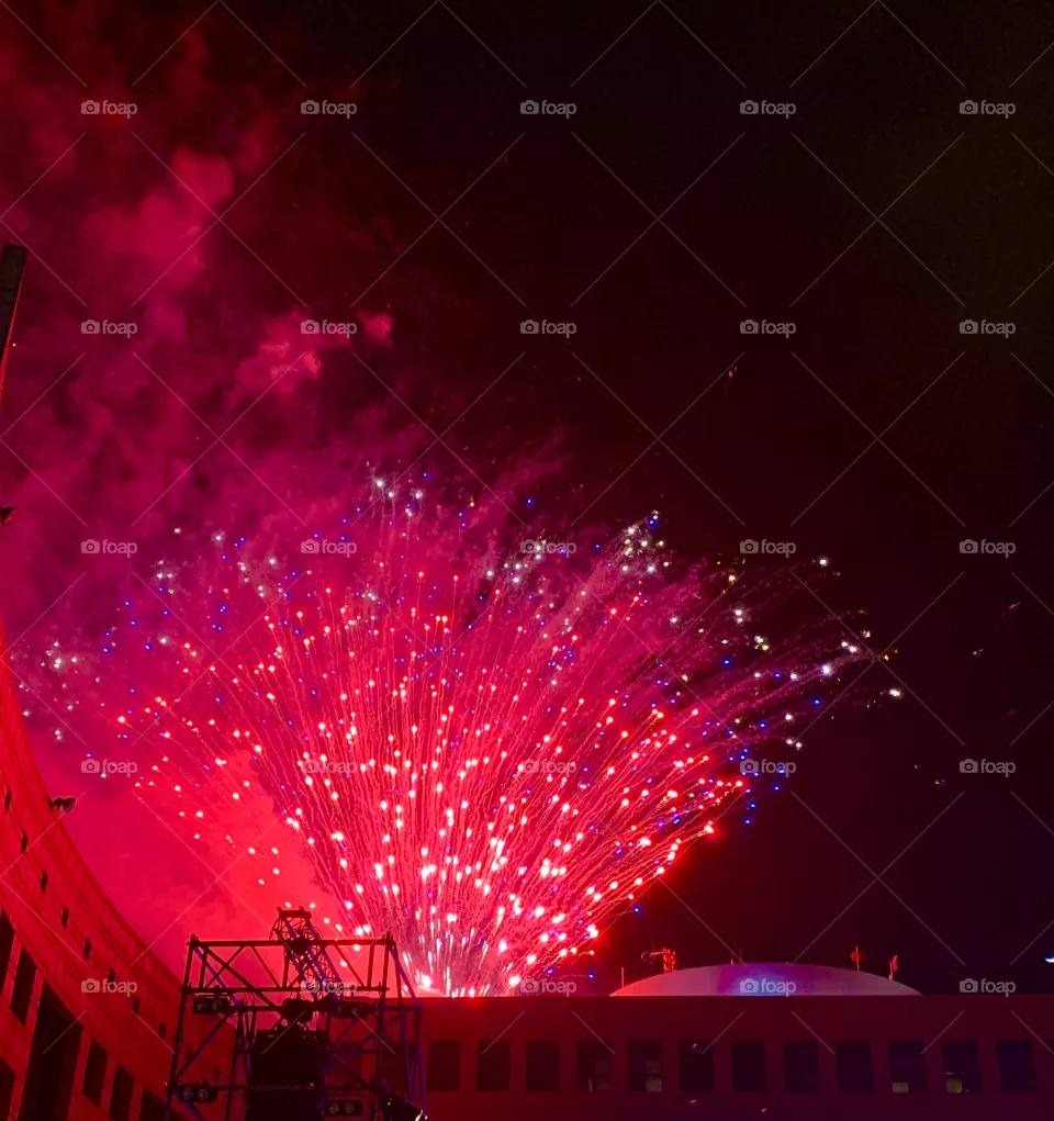 Pink fireworks