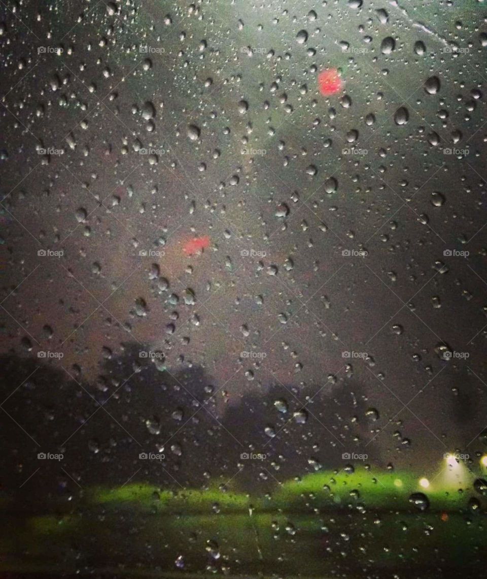 Drive in rain...