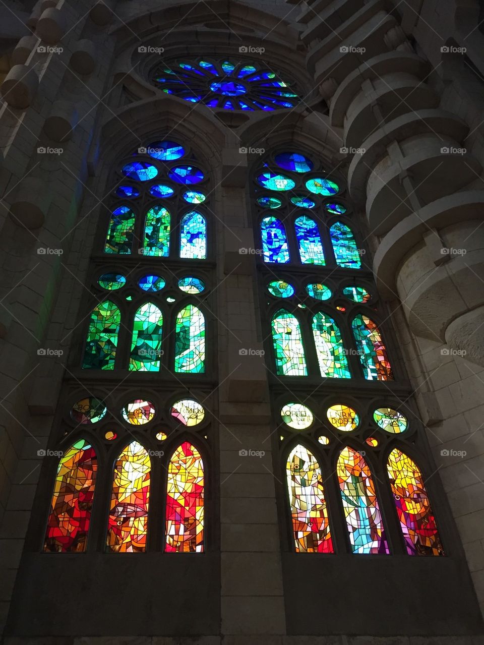 Sagrada  Familia  Cathedral in Barcelona , Spain