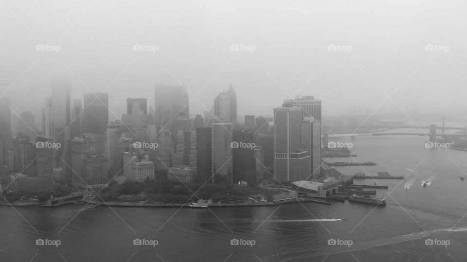 Boats on river in New York city