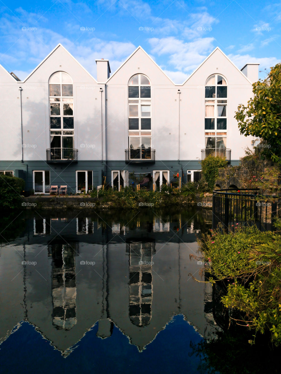 Houses by the cannal in Galway city