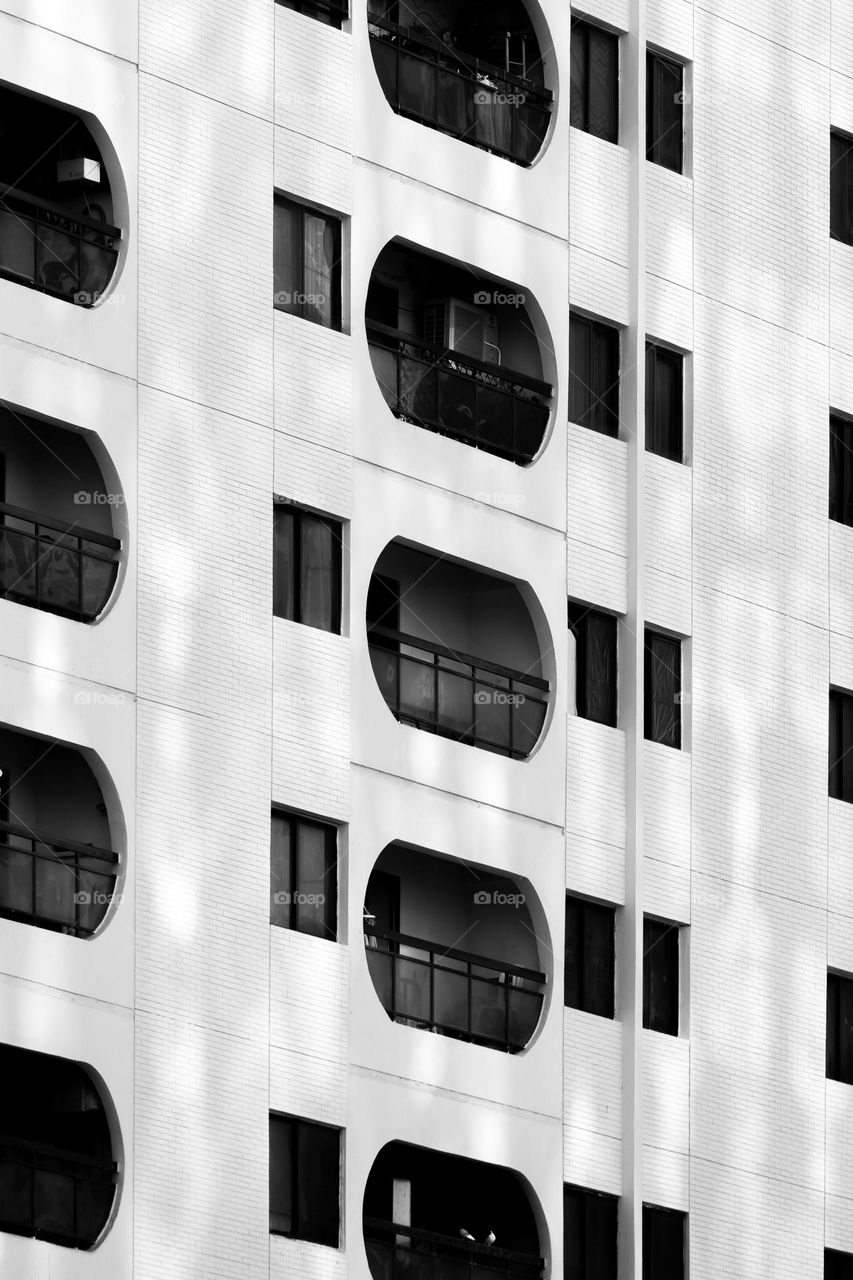 Building in black and white