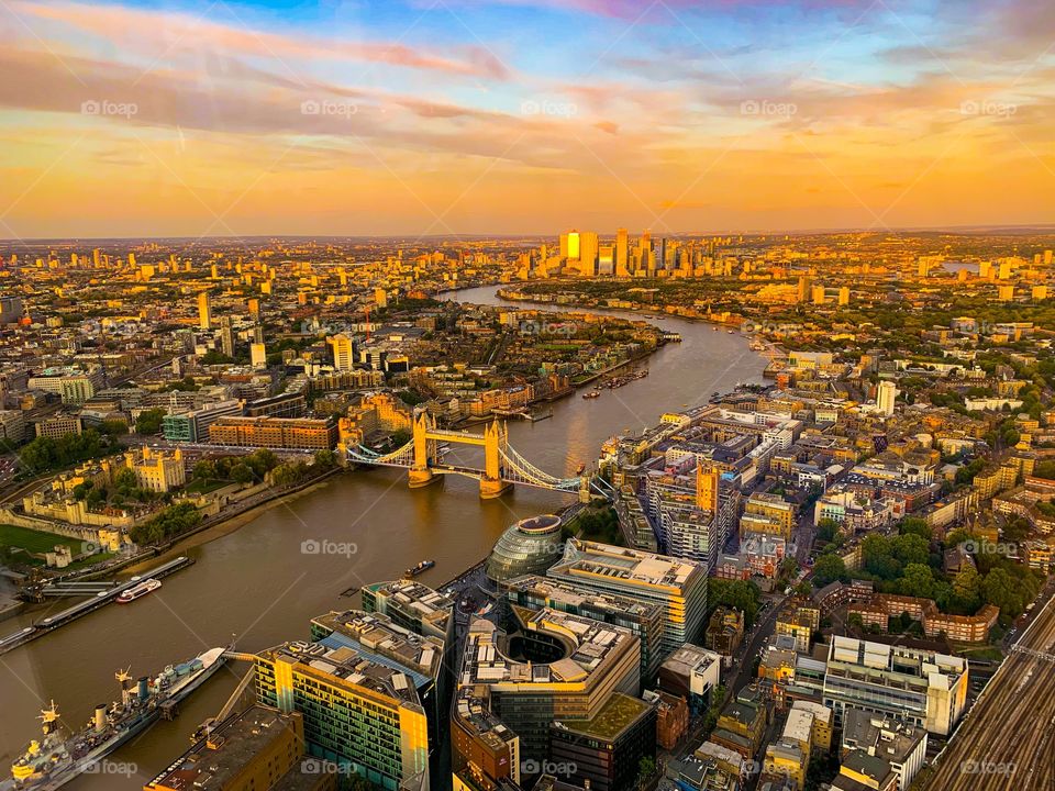 Golden hour in London 