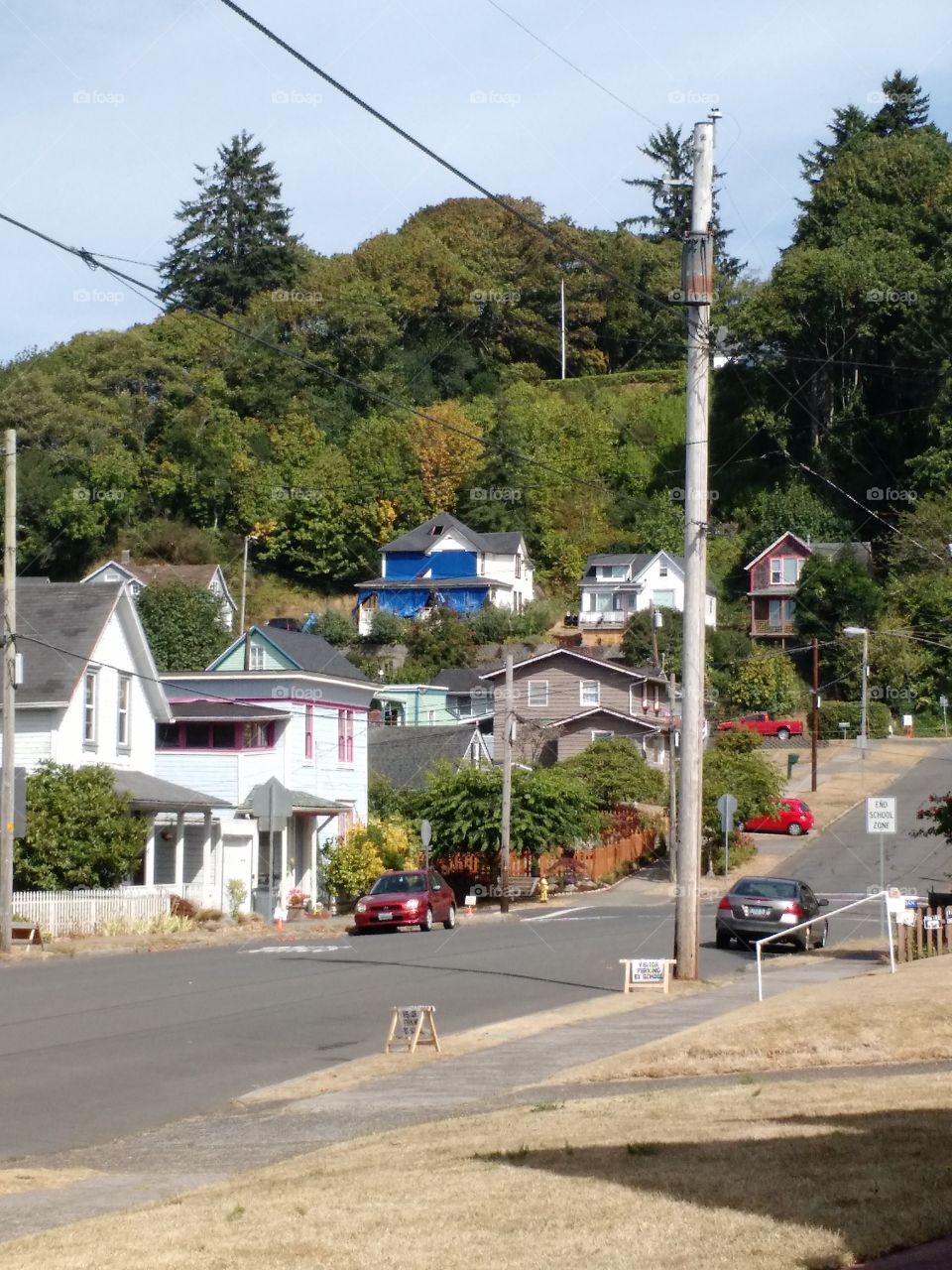 Tarped up Goonies house. August 2015