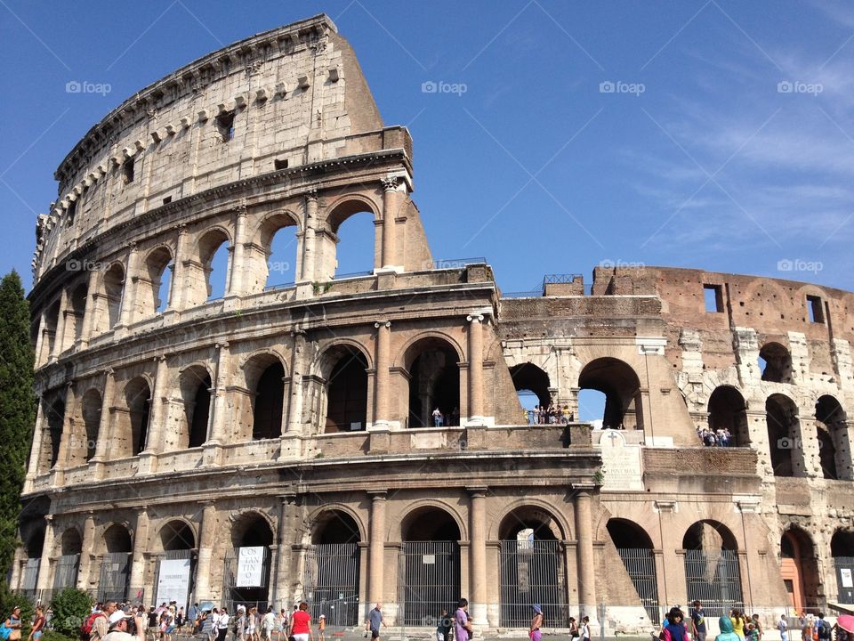 The Roman coliseum 
