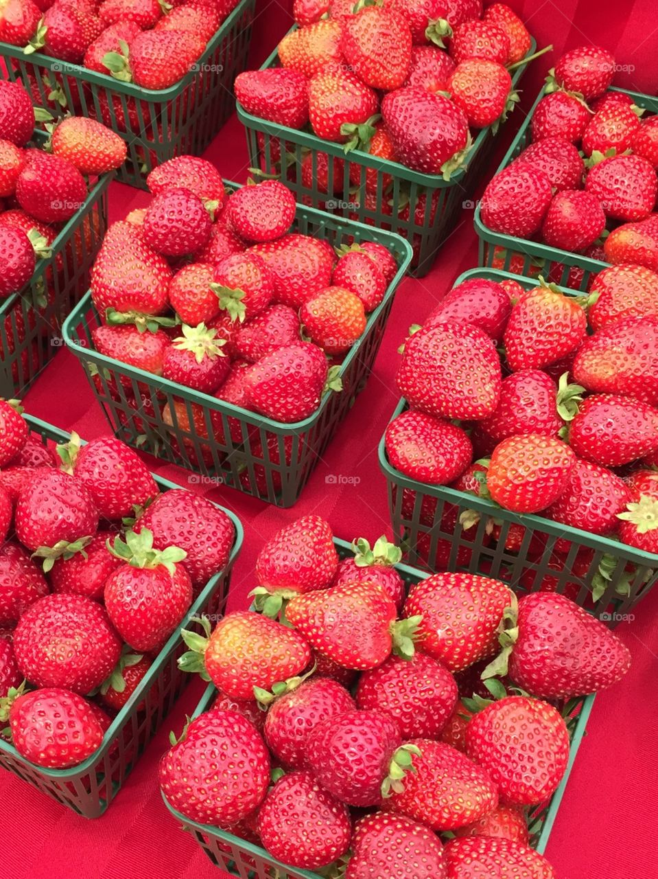 Fresh Strawberries. St Jacobs market in Ontario 
