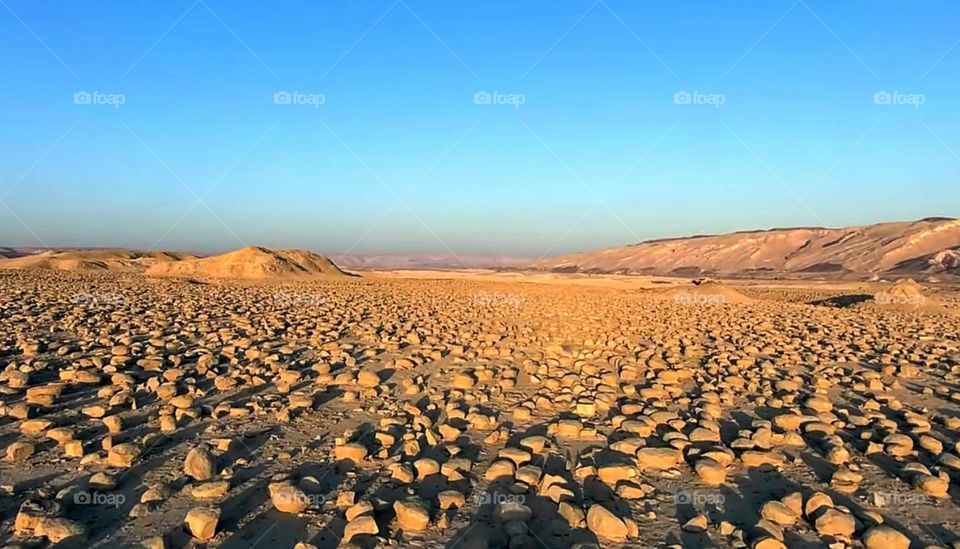 Pebbles desert Morocco