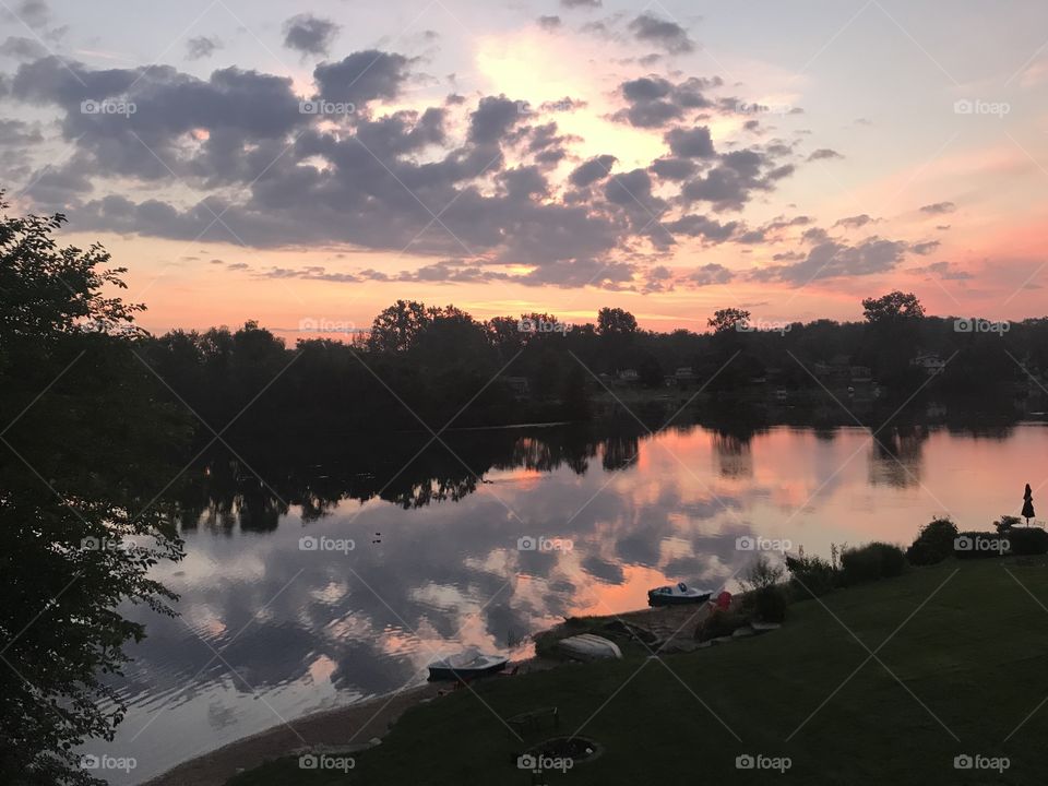 Pink Lake and Sky