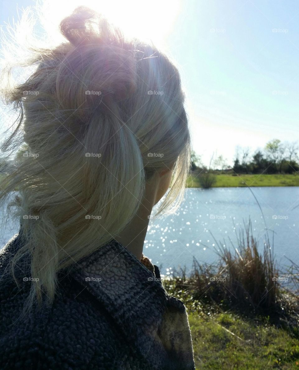 Blonde Hair and Sparkling Water