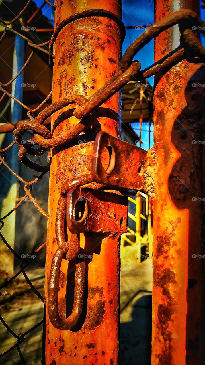 Rusted iron doors