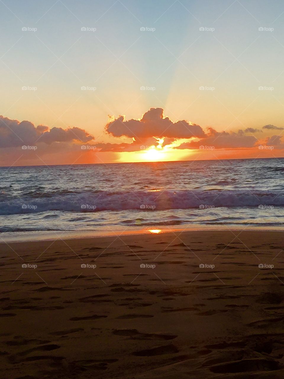 Sunset, Water, Dawn, Beach, Evening